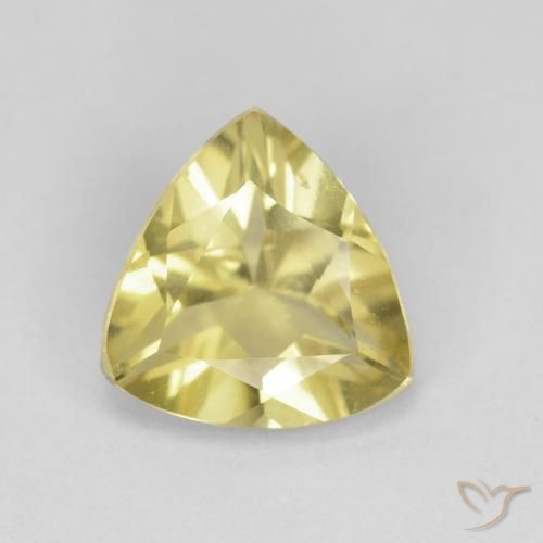 1.26ct 天然 ライトイエロー ベリル, トリリオン, VVS-VS
