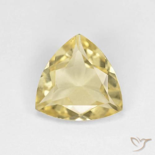 1.30ct 天然 ウォームイエロー ベリル, トリリオン, VVS
