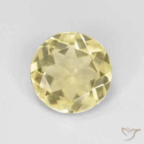 1.45ct 天然 非常に薄いディジョンイエロー ベリル, ラウンド, VVS