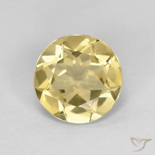 1.60ct 天然 薄いゴールド ベリル, ラウンド, VVS