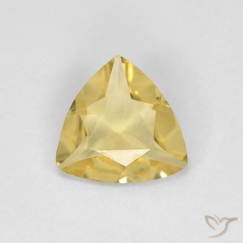 0.65ct 天然 薄いゴールド ベリル, トリリオン, VVS