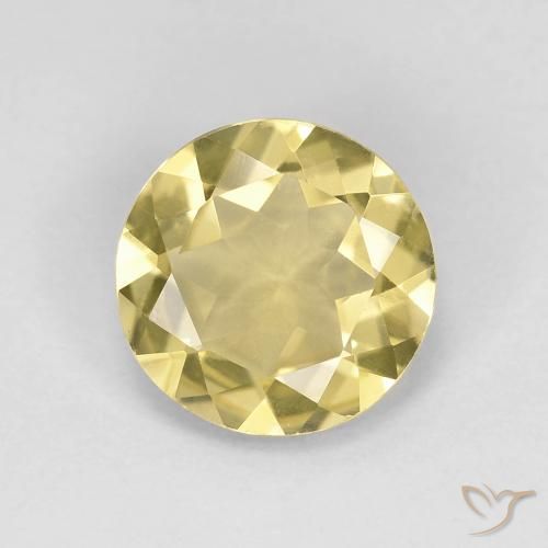 1.53ct 天然 薄いゴールド ベリル, ラウンド, VVS