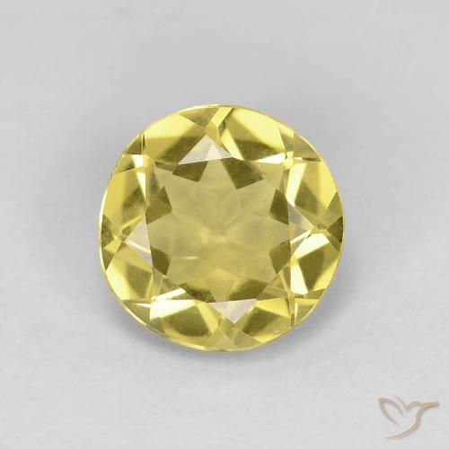 1.34ct 天然 ライトイエロー ベリル, ラウンド, VVS