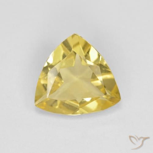 1.27ct 天然 薄いゴールド ベリル, トリリオン, VVS