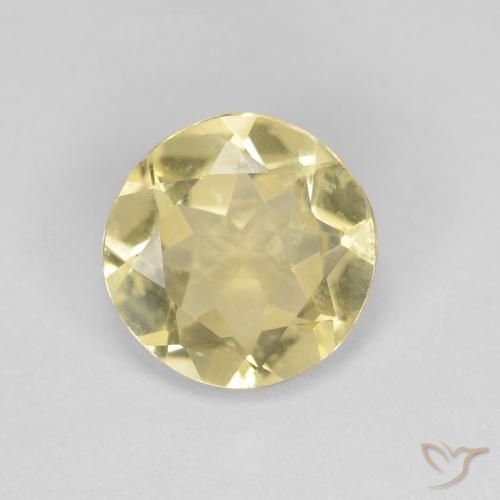 1.63ct 天然 バナナイエロー ベリル, ラウンド, VVS