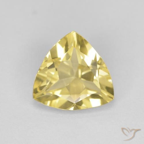 1.45ct 天然 Medium Light-Yellow ベリル, トリリオン, VVS