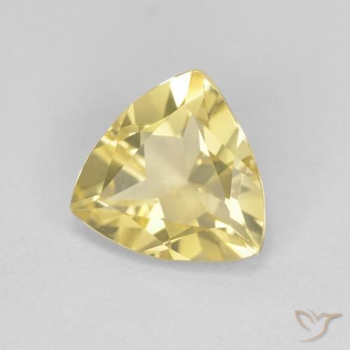 1.45カラットの天然Medium Light-Yellowベリル、トリリオン、VVS