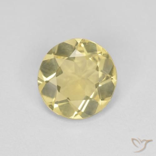 1.09ct 天然 Medium Light-Yellow ベリル, ラウンド, VVS