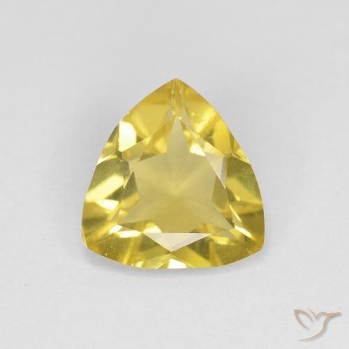 1.17ct 天然 ミディアムイエロー ベリル, トリリオン, VVS