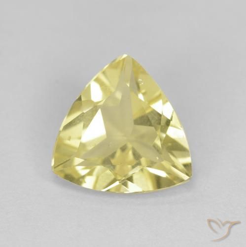 1.24ct 天然 ウォームイエロー ベリル, トリリオン, VVS-VS