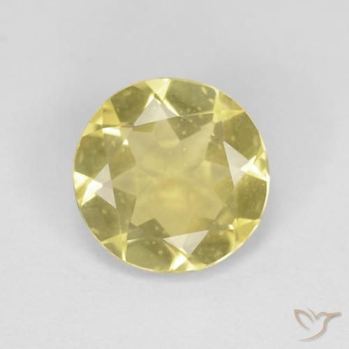 1.45ct 天然 ウォームイエロー ベリル, ラウンド, VVS-VS