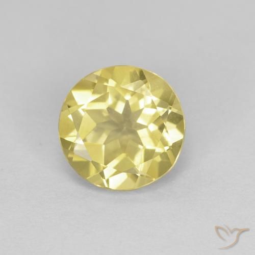 1.23ct 天然 トスカーナイエロー ベリル, ラウンド, VVS-VS