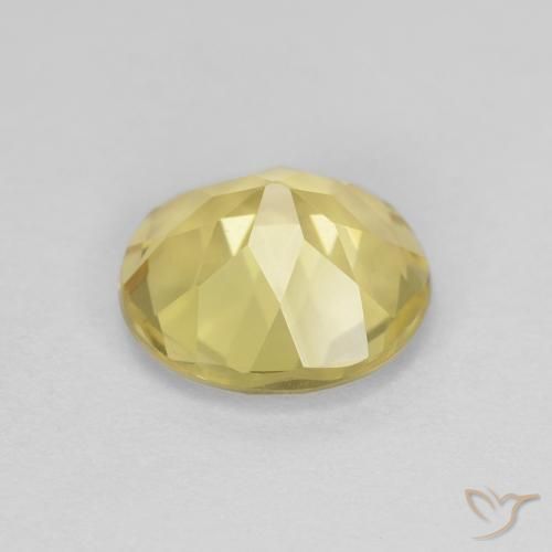 1.61カラットの天然Medium Light-Yellowベリル、ラウンド、VVS-VS