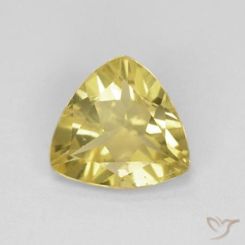 1.26ct 天然 トスカーナイエロー ベリル, トリリオン, VVS-VS