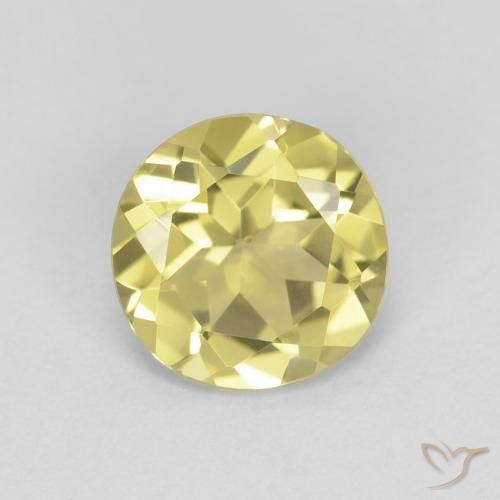 1.05ct 天然 ライトイエロー ベリル, ラウンド, VVS