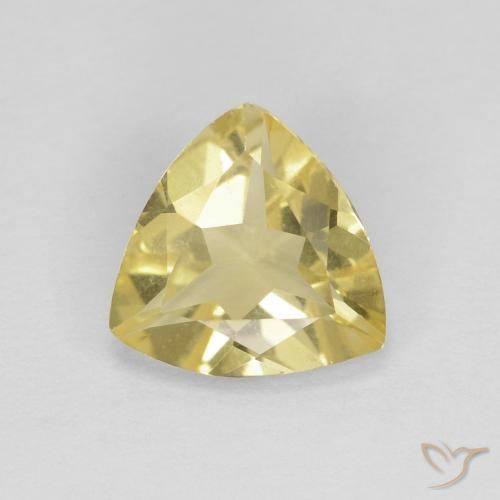 1.19ct 天然 ライトイエロー ベリル, トリリオン, VVS