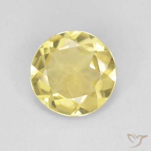 1.45ct 天然 トスカーナイエロー ベリル, ラウンド, VVS