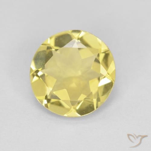 1.45ct 天然 Medium Light-Yellow ベリル, ラウンド, VVS