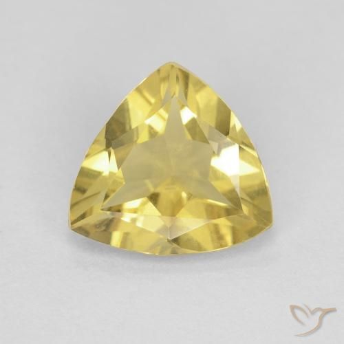 1.34ct 天然 ミディアムイエロー ベリル, トリリオン, VVS