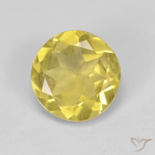 1.54ct 天然 薄いハニーイエロー ベリル, ラウンド, VS