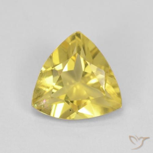 1.26ct 天然 Medium Light-Yellow ベリル, トリリオン, VS
