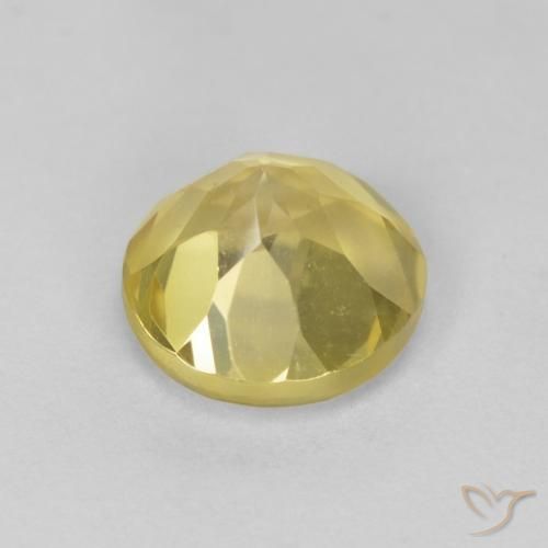 1.46カラットの天然Medium Light-Yellowベリル、ラウンド、VS