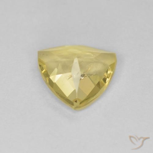 0.77カラットの天然Medium Light-Yellowベリル、トリリオン、VS