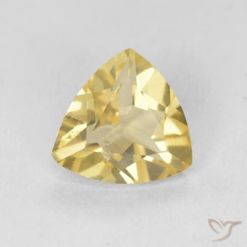 1.29ct 天然 ライトイエロー ベリル, トリリオン, VVS-VS