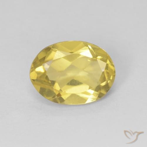 1.17ct 天然 ミディアムイエロー ベリル, 楕円形, VS