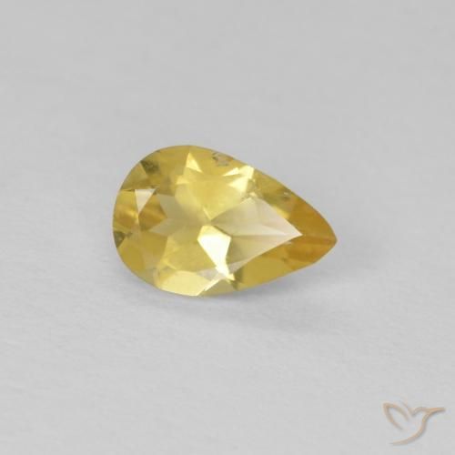 0.50ct 天然 ゴールドオレンジ ベリル, 洋梨の形, VS