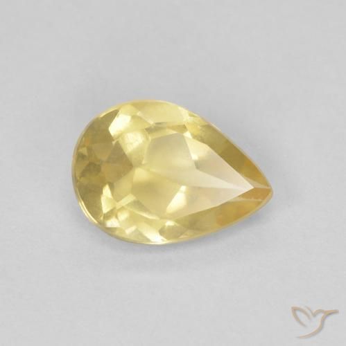 0.97ct 天然 薄いゴールド ベリル, 洋梨の形, VVS