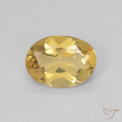 1.12ct 天然 ライトイエロー ベリル, 楕円形, VVS