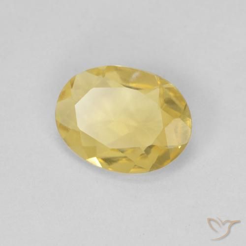 0.85ct 天然 薄いゴールデンイエロー ベリル, 楕円形, VVS