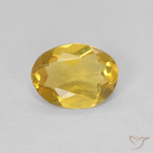 0.94ct 天然 深い黄色 ベリル, 楕円形, VVS
