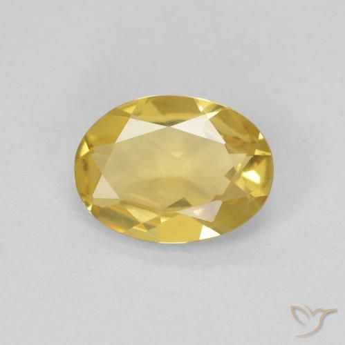 0.97ct 天然 薄いゴールデンイエロー ベリル, 楕円形, VVS