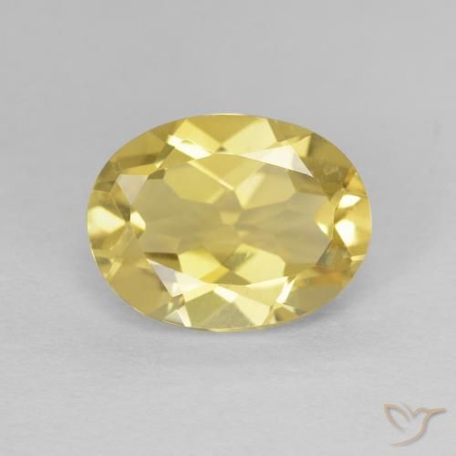 1.70ct 天然 薄いゴールド ベリル, 楕円形, VVS
