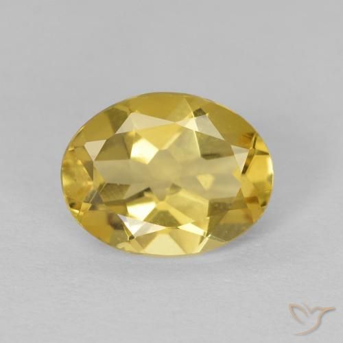 1.62ct 天然 ライトイエロー ベリル, 楕円形, VVS