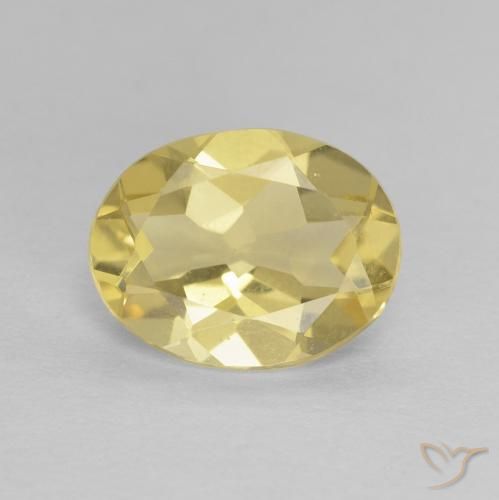 1.54ct 天然 薄いゴールド ベリル, 楕円形, VVS