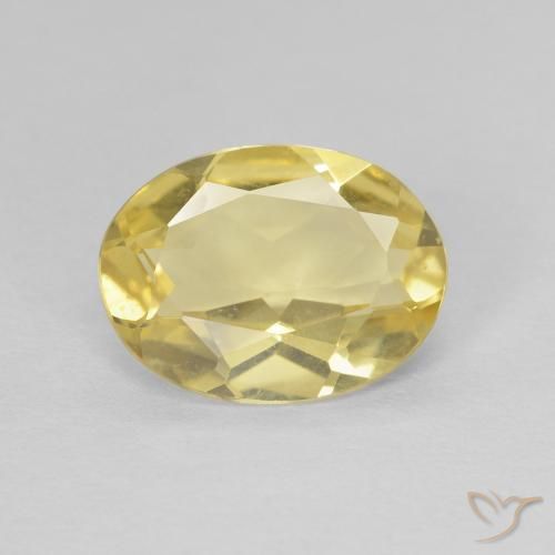 1.42ct 天然 ライトイエロー ベリル, 楕円形, VVS
