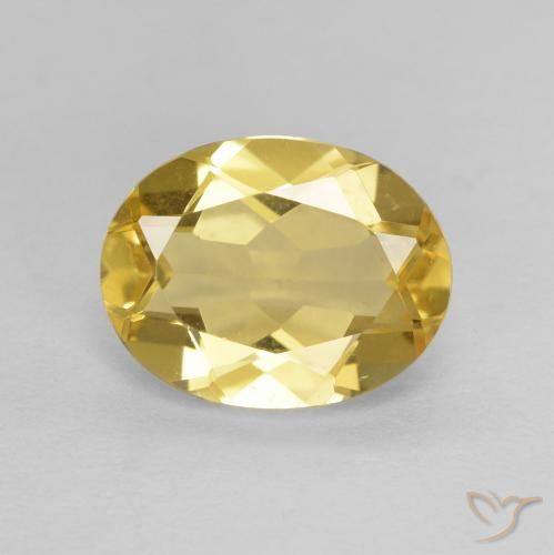 1.75ct 天然 ライトイエロー ベリル, 楕円形, VVS