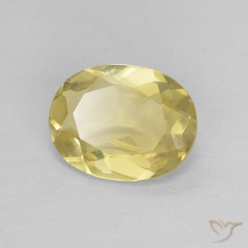 1.00ct 天然 ゴールドイエロー ベリル, 楕円形, VVS