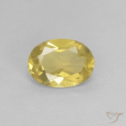 0.62ct 天然 ミディアムイエロー ベリル, 楕円形, VVS