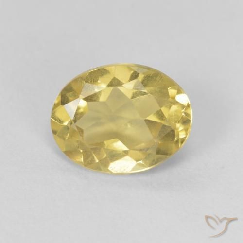 1.12ct 天然 Medium Light-Yellow ベリル, 楕円形, VVS-VS