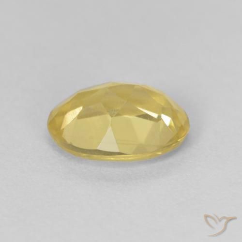 1.12カラットの天然Medium Light-Yellowベリル、楕円形、VVS-VS