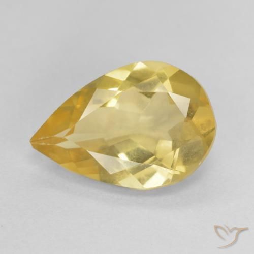 1.39ct 天然 ハニーイエロー ベリル, 洋梨の形, VVS-VS