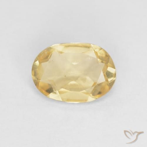 0.91ct 天然 ライトイエロー ベリル, 楕円形, VVS-VS