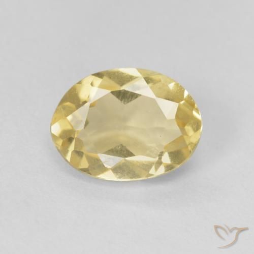 1.15ct 天然 薄いゴールデンイエロー ベリル, 楕円形, VVS-VS