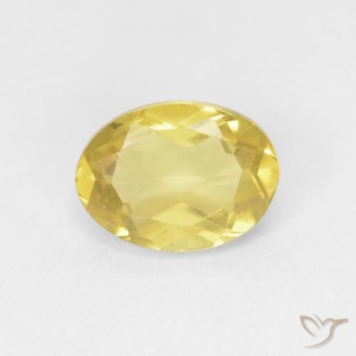 0.80ct 天然 ミディアムイエロー ベリル, 楕円形, VVS-VS
