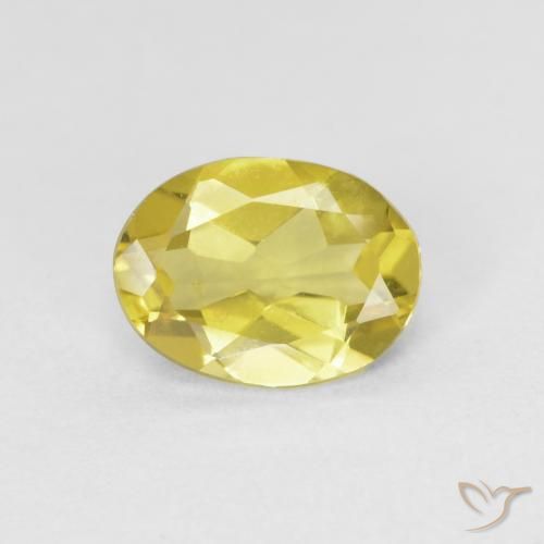 0.99ct 天然 薄いバンブルビーイエロー ベリル, 楕円形, VVS-VS