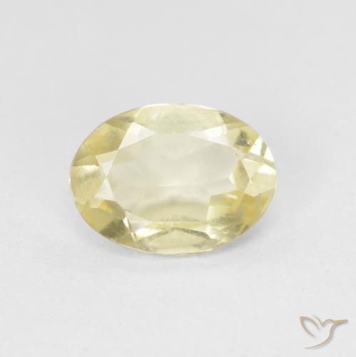 1.01ct 天然 ライトイエロー ベリル, 楕円形, VVS-VS